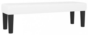 fehér műbőr pad 100 x 30 x 30 cm