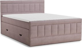 Lila ágyneműtartós boxspring ágy 160x200 cm Caya – Maison de Rêve