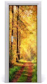 Fotótapéta ajtóra erdő ősszel 75x205 cm