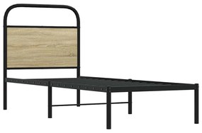 fejtámla sonoma tölgy 75 cm acél és műfa
