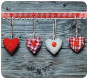 Edzett üveg falvédő tűzhelyhez 50x56 cm Hearts – Wenko