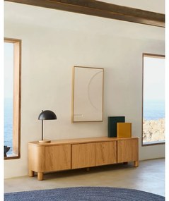 Natúr színű TV-állvány kőrisfa dekorral 200x52x40 cm Salaya – Kave Home