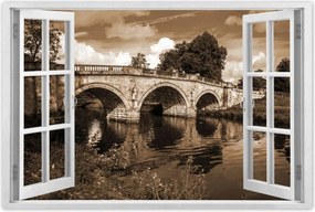 Poszterek 60x40 Híd a folyón szépia