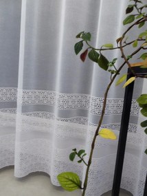 Mg Függöny 42019 mintás alsó Fehér 300x250cm varrott szegett oldalak Bt