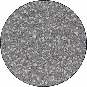 Kerek szőnyeg teraszra 160cm, lapos krémszürke mintás
