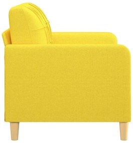 2 személyes világossárga szövet kanapé 120 cm