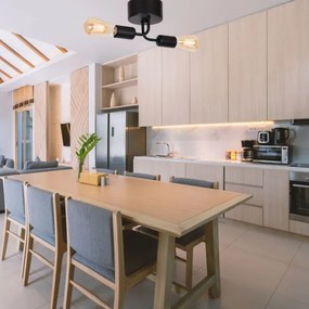 Felületre szerelhető csillár BRENDA 2xE27/60W/230V fekete