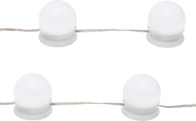 Juskys Bella fésülködőasztal LED világítással - fehér