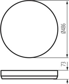 Kanlux 46282-LED Fényerőszabályozható LIXAN 65W/230V 3000-6500K Ø 48,6 cm fehér/ezüst + távirányító