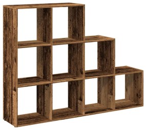 3 szintes antik színű elválasztó könyvespolc 137,5x29x103,5 cm