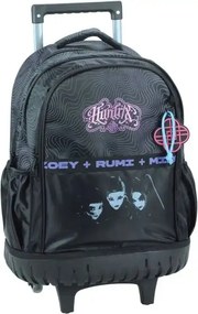 K-pop Démonvadászok Black prémium gurulós iskolatáska, táska 46 cm