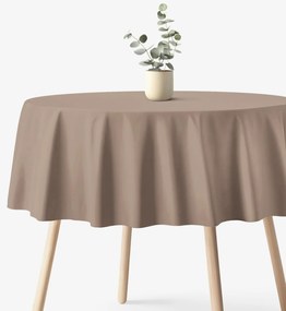 Goldea pamut asztalterítő - kávébarna - kör alakú Ø 130 cm