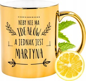Prémium Arany Csillogó Bögre Martina Ajándék Nyomtatott Fotóval
