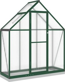vidaXL zöld alumínium melegház alapvázzal 169 x 58 x 202 cm