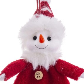 Textil karácsonyfadísz 17 cm Snowman – Casa Selección