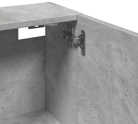 betonszürke fali fürdőszobaszekrény 32x20x67 cm