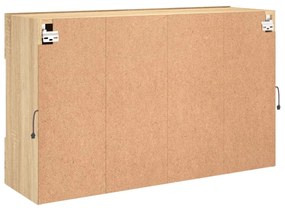 sonoma tölgy színű fali TV-szekrény LED-del 98,5x30x60,5 cm