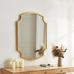 [en.casa] Fali tükör Aura 80x55 cm aranyszínű