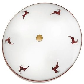 Kolarz 731.U14.4.103-Mennyezeti lámpa NONNA 4xE27/60W/230V pr.54cm piros/réz