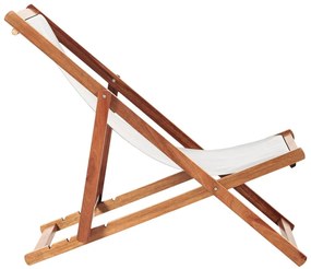 Bézs-sötét natúr színű tömörfa kerti napozóágy Dionysus – Bonami Essentials