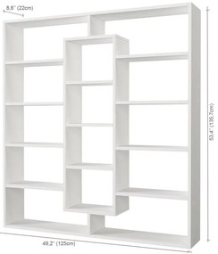könyvespolc Ample - White