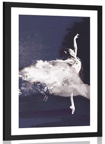 Poszter paszportuval szenvedélyes balerina tánc