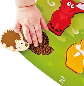 HAPE Tapintós Puzzle Erdei Állatok - 24 hó+