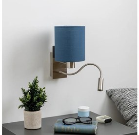 Brilagi - LED Fali lámpa NUBILA 1xE27/25W/230V+ LED/3W króm/sötét kék