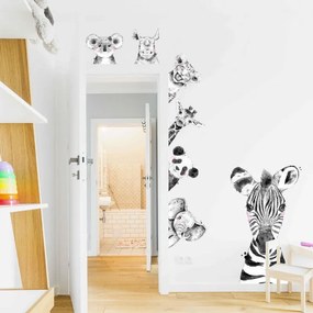 INSPIO Falmatrica az ajtó körül - Fekete-fehér állatkák