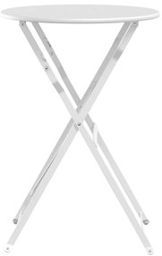 Összecsukható Bisztróasztal Fehér Ø50x71 cm Porbevonatos Acél