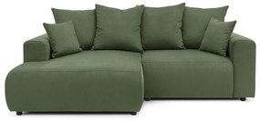 Zöld bársony sarokkanapé Enjoy – Bobochic Paris