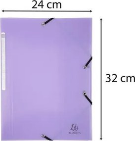 Gumis mappa, PP, A4, EXACOMPTA Chromaline Pastel, lila (EX55175E)