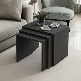 Alya Anthracite kisasztal, 3 db