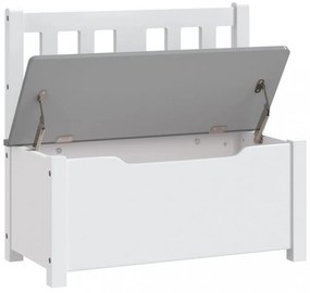 fehér-szürke MDF gyermek tárolópad 60 x 30 x 55 cm