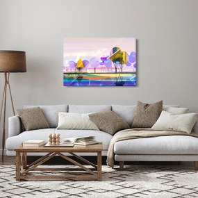 Kép - absztrakció, táj (90x60 cm)