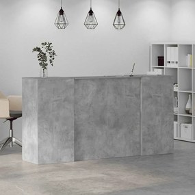 recepciós pult betonszürke 200x50x103,5 cm szerelt fa
