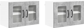 vidaXL Konyhaszekrény 2 pcs Beton Szürke 60 x 31 x 40 cm Faanyag
