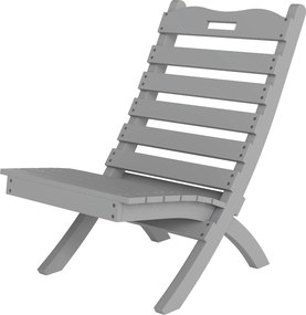 Outsunny Fa Kerti Szék Kültéri Szék Rácsos Kialakítással és Dőlt Háttámlával, 120 kg Teherbírás, Erkélyhez, Teraszra, 78x48x76 cm, Szürke | Aosom