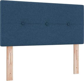 vidaXL Magasságállítható ágyfej fejtámlával Kék 100 cm szövet