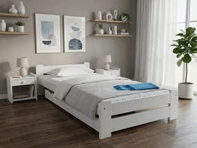 Emily ágy 80x200 cm, fehér Ágyrács: Léces ágyrács, Matrac: Coco Maxi 20 cm matrac