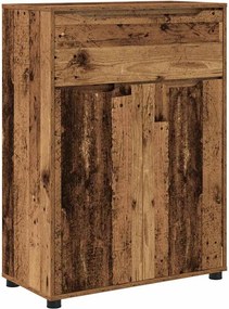 vidaXL Fürdőszoba Székény fiókkal Öreg fa 72,5 x 36,5 x 100 cm Faanyag