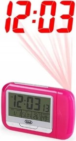 Ébresztőóra Projektorral És Higrométerrel Trevi PJ3027 Rózsaszín 12,5x8,8x4,2CM