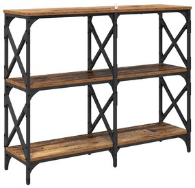 vidaXL Konzolasztal Öreg fa 100 x 28 x 80,5 cm Faanyag