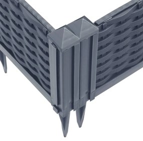 szürke PP kerti virágláda cövekekkel 42,5 x 42,5 x 28,5 cm