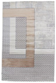 Modern szőnyeg bézs barna kék DIANA 200x300 gépi modern szőnyeg nappaliba