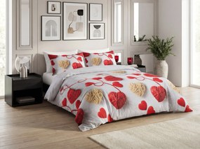 Povlečení z mikrovlákna VELHEART červené Ágyneműhuzat mérete: 2 db 70 x 80 cm | 160 x 200 cm