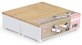 Fehér fürdőszobai rendszerező szett 3 db-os – Domopak