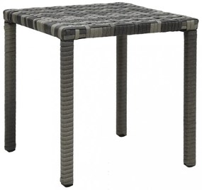 antracitszürke polyrattan napozóágyak asztallal