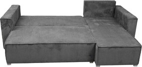 Szürke sarokkanapé SMART COSARO, kétoldalas + 2 párna AJÁNDÉK