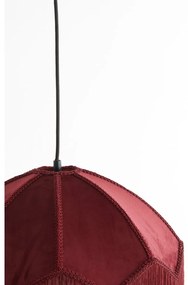 Borvörös függőlámpa textil búrával ø 40 cm Malacia – Light &amp; Living